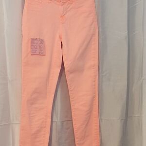 J.BRAND pink/peach light stretchy Skinny Leg Mid Rise Jeans